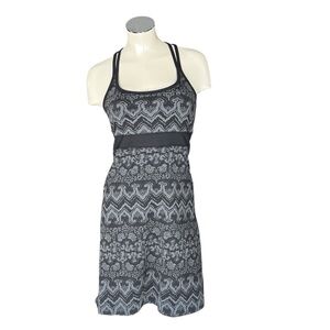 SOYBU Grey Black  Athletic Sundress Strappy Back Built-In Bra Size S